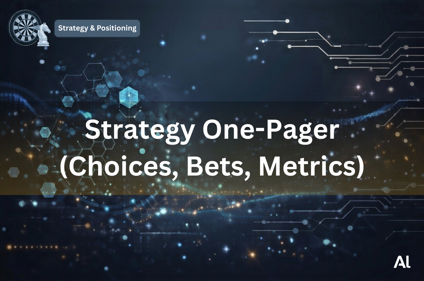 Cover for Strategy One-Pager (Choices, Bets, Metrics)